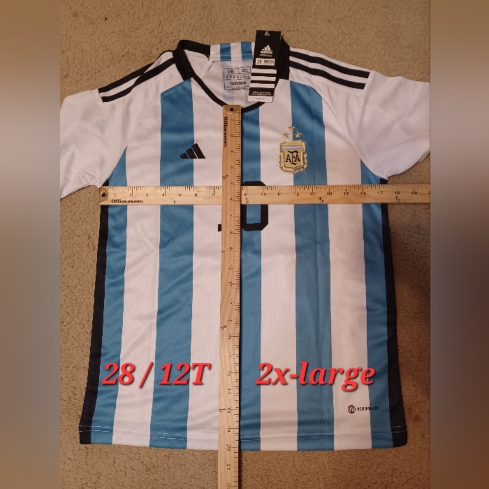 Argentina ๐ฆ๐ท youth soccer uniforms different sizes adidas blue and white - Picture 4 of 8